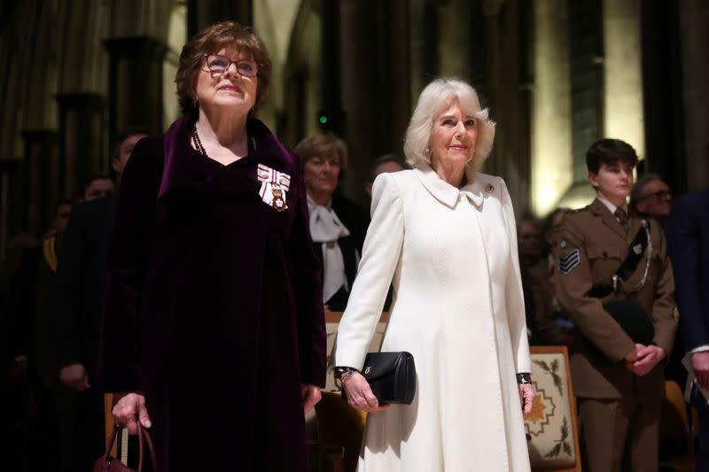 Queen Camilla attends musical evening at Salisbury Cathedral