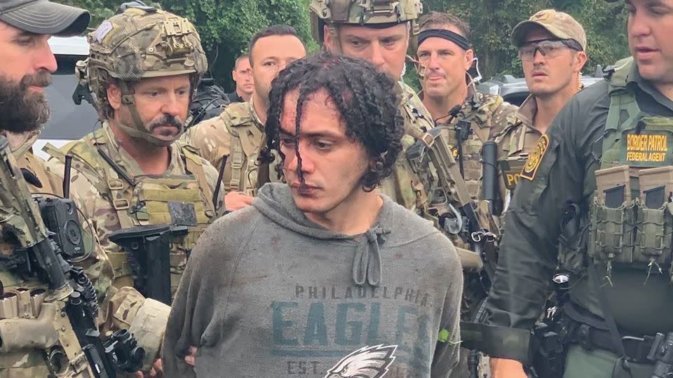 Escaped inmate Danilo Cavalcante is shown after being captured on Wednesday - US Marshals Service Philadelphia