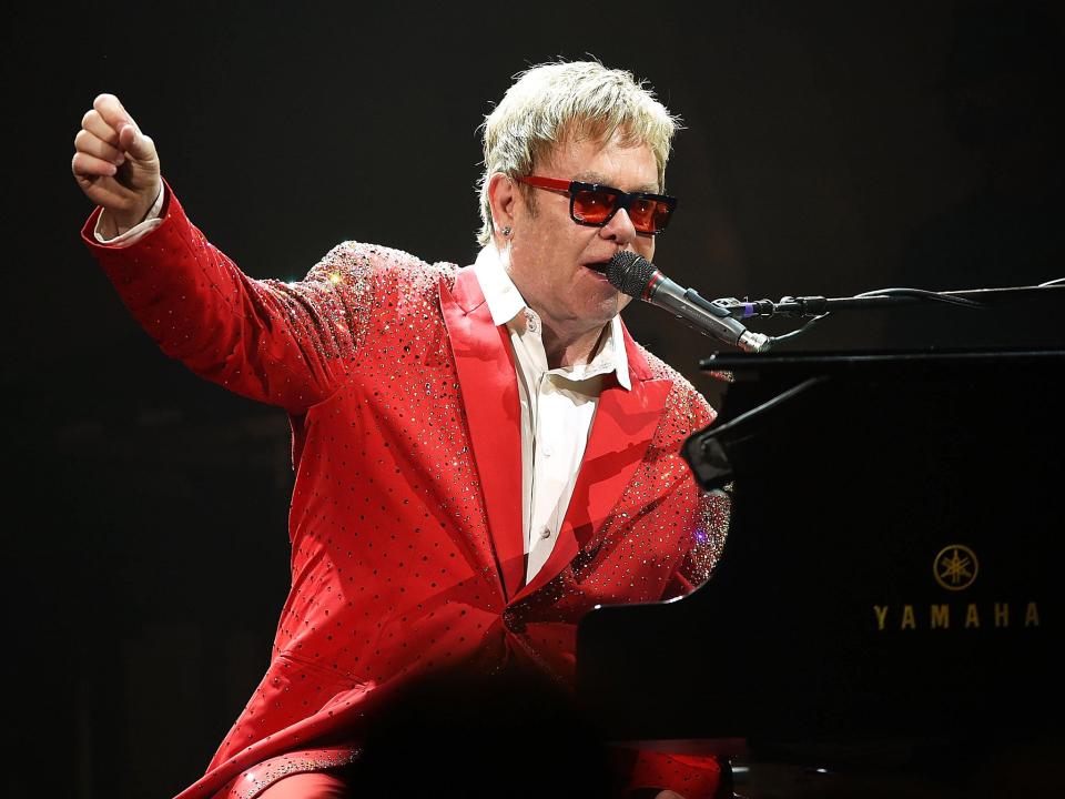 Elton John performs 'Your Song' in the new John Lewis Christmas advert: Getty