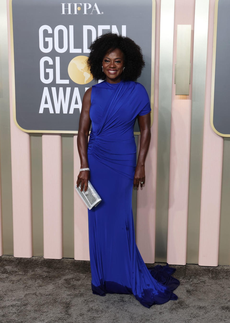 BEVERLY HILLS, CALIFORNIA - JANUARY 10: 80th GOLDEN GLOBE AWARDS -- Viola Davis arrives to the 80th Golden Globe Awards held at the Beverly Hilton Hotel on January 10, 2023. -- (Photo by Robert Gauthier / Los Angeles Times via Getty Images)