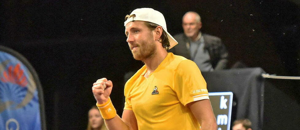 Lucas Pouille à l'Open de Quimper, le 25 janvier 2023.  - Credit:correspondant / MAXPPP / PHOTOPQR/LE TELEGRAMME/MAXPPP