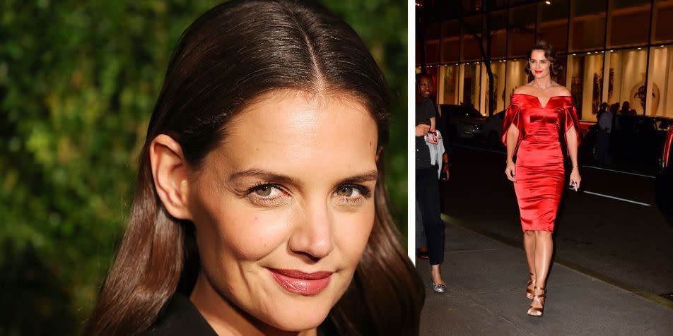 <span class="caption">Katie Holmes, 44, drops jaws in sultry red dress</span>