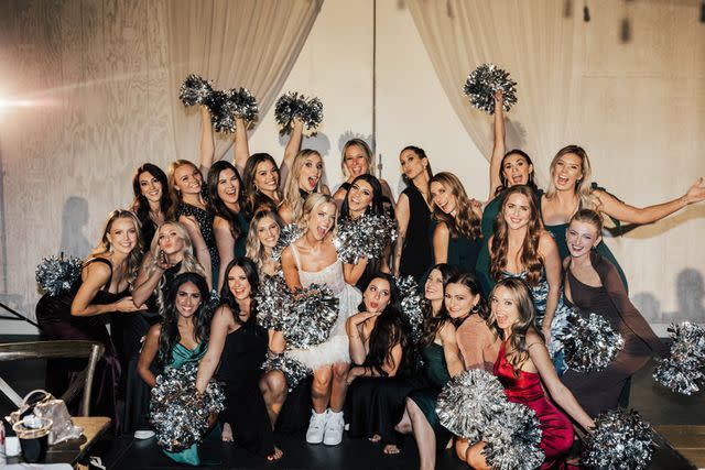 <p>Shelby Pine</p> Darby Cerbo – a former NFL cheerleader for the Arizona Cardinals – surprises her guest with a dance at her wedding
