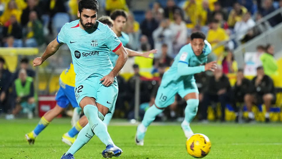 Gündoğan kept his calm to score his spot-kick in the 93rd minute of the match. - Angel Martinez/Getty Images