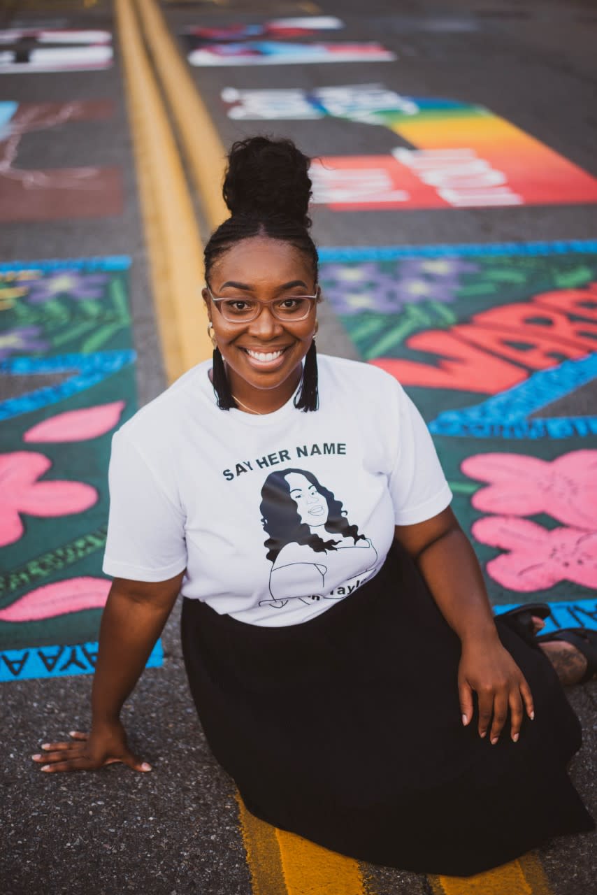 Virginia middle school teacher Eboni Harrington made a WAP-inspired music video to motivate her students. (Photo: Courtesy of Eboni Harrington)