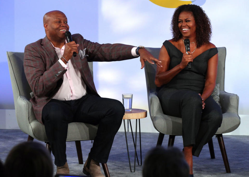 Michelle Obama's only sibling, brother Craig Robinson, appeared on her podcast. (Photo: Terrence Antonio James/Tribune News Service via Getty Images) 