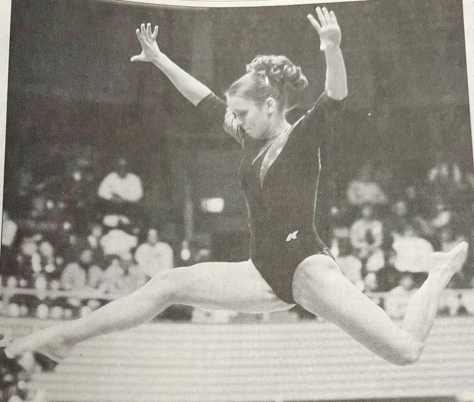 Watertown's Kristin Dunn finished second in the Class AA all-around competition at the 2003 South Dakota State High School Gymnastics Meet at Huron.