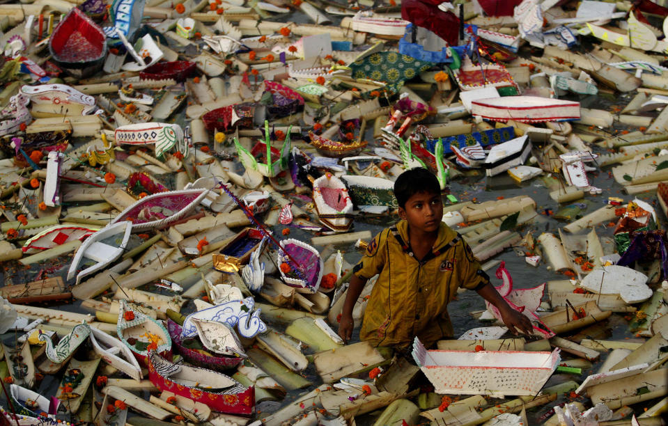 Rag picker boy in Bhubaneswar, India