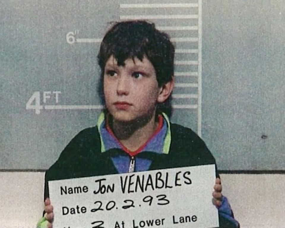 Jon Venables, 10 years of age, poses for a mugshot for British authorities February 20, 1993 (Getty Images)