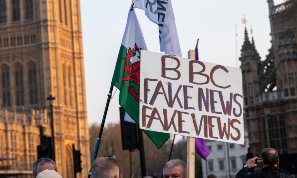 A sign at a pro-Brexit protest in London