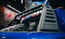 <p>Additional Mopar accessories currently available for 2019 Ram HD models include bed extenders, bedliners, cargo ramps, a trailer camera, a fifth-wheel hitch, a gooseneck ball kit, heavy-duty splash guards, side steps, tonneau covers, toolboxes, a trailer camera, and wireless charging. </p>