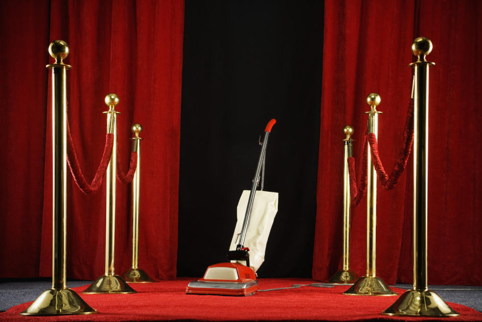 Vacuum standing on the red carpet