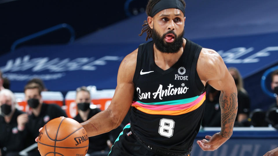 Patty Mills has signed with the Brooklyn Nets for the 2021/22 NBA season, ending his career with the San Antonio Spurs. (Photo by Zach Beeker/NBAE via Getty Images)