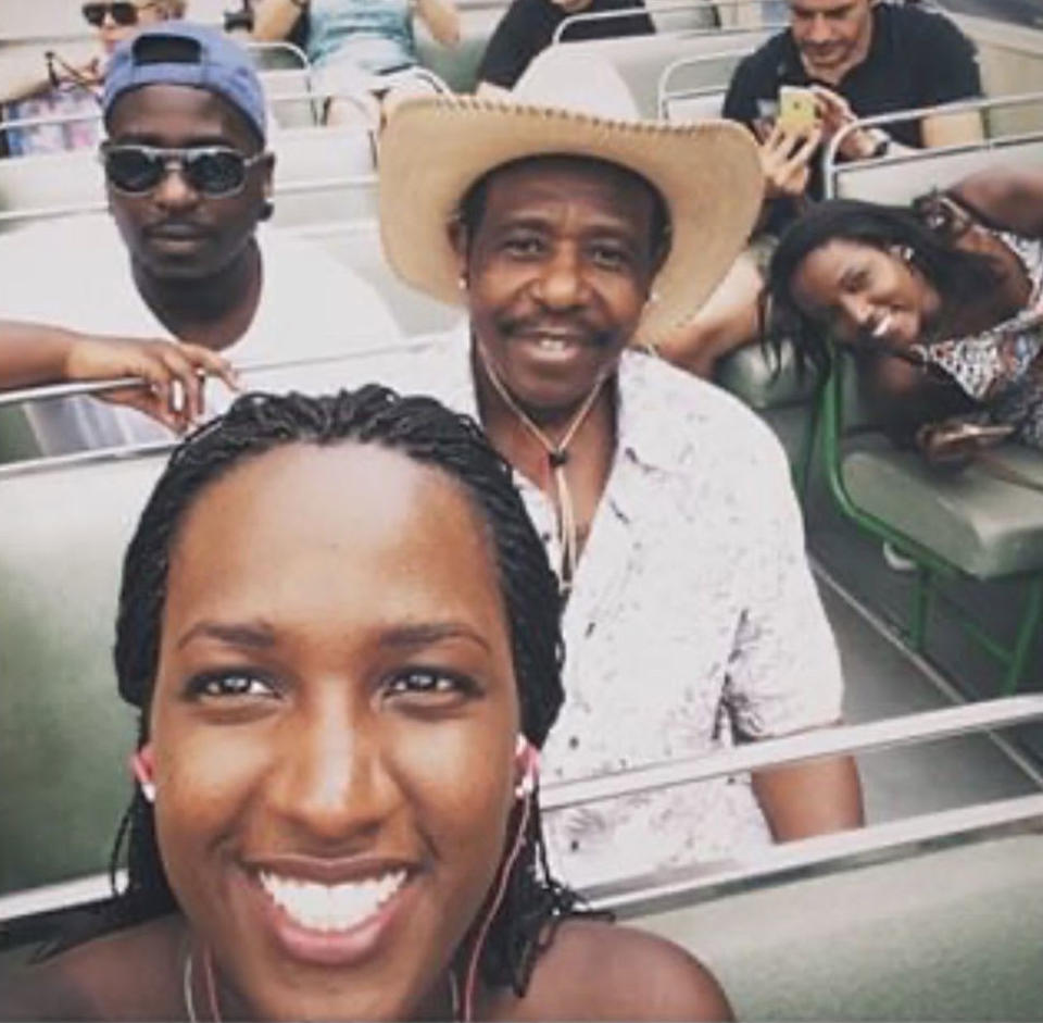 <div class="inline-image__caption"><p>Anaïse Kanimba (front), Paul Rusesabagina, Tresor Rusesabagina (brother), and Carine Kanimba (R)</p></div> <div class="inline-image__credit">Handout</div>