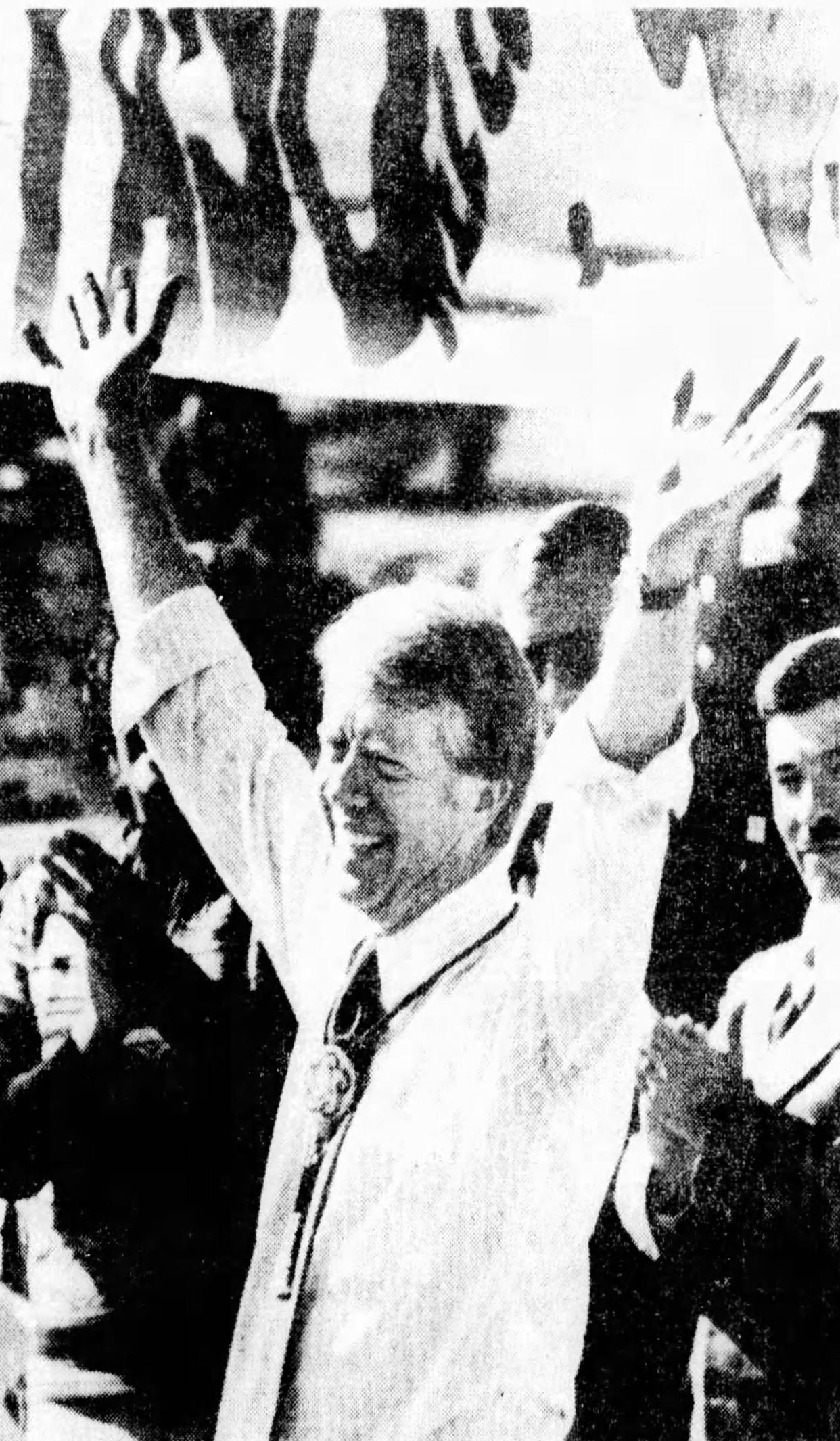 Then-Democratic presidential nominee Jimmy Carter visited El Paso on Oct. 8, 1976.