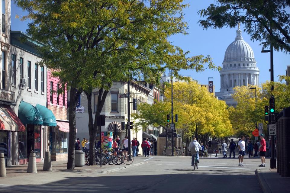 Pedestrians in Madison, WI