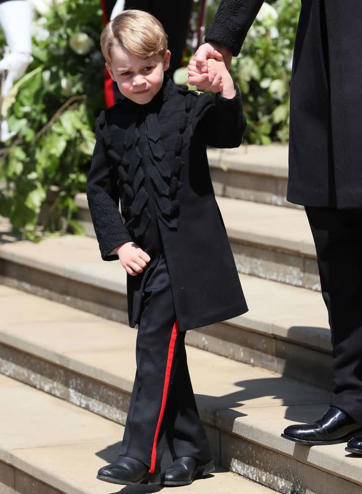 Prince George at Meghan Markle and Prince Harry's royal wedding in May 2018 | Brian Lawless/Getty