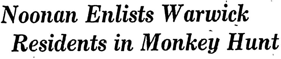 1937/12/23 Evening Bulletin Rocky Point monkey headline