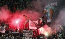 Soccer Football - Saint-Etienne v Manchester United - UEFA Europa League Round of 32 Second Leg - Stade Geoffroy-Guichard, Saint-Etienne, France - 22/2/17 St Etienne fans with flares Reuters / Robert Pratta Livepic