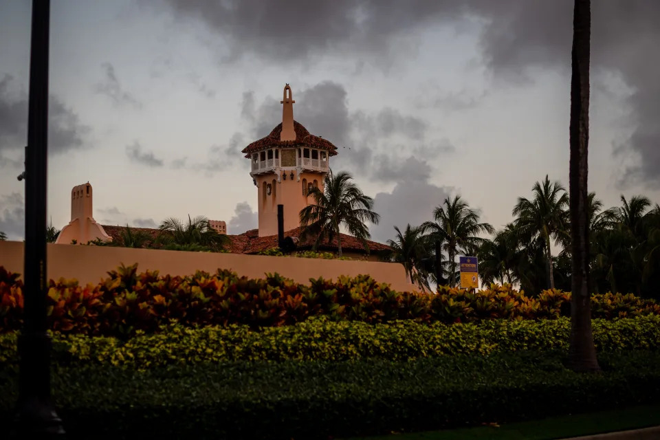 Mar-a-Lago, the residence of former President Donald Trump in Palm Beach, Fla., on April 4, 2023. (Hilary Swift/The New York Times)