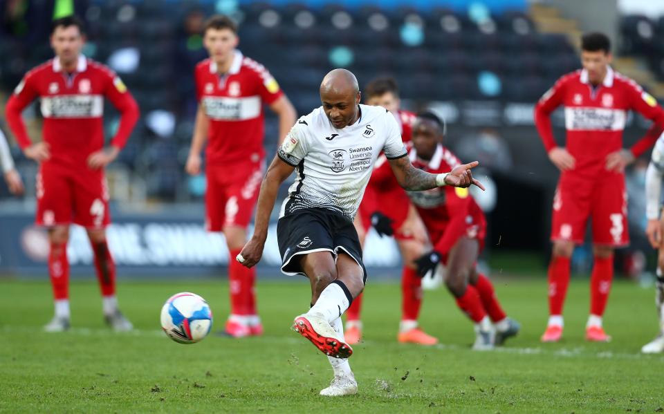 Andrew Ayew scores from the penalty spot (Getty Images)