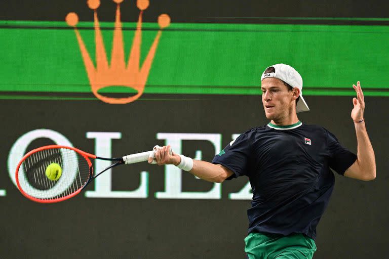 Diego Schwartzman durante la sua vittoria contro Taylor Fritz a Shanghai;  Manca una vittoria al ritorno tra i primi 100