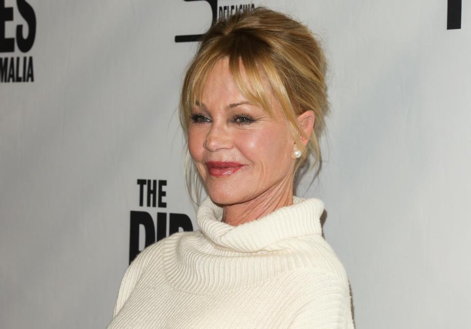 HOLLYWOOD, CA - DECEMBER 06:  Actress Melanie Griffith attends the premiere of "The Pirates Of Somalia" at The TCL Chinese 6 Theatres on December 6, 2017 in Hollywood, California.  (Photo by Paul Archuleta/FilmMagic)