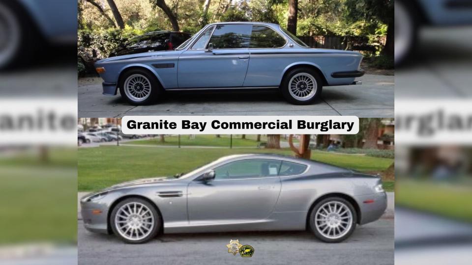 Two Collectable Cars Stolen From Granite Bay, California