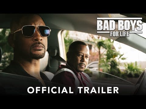 <p>The third movie in the <em>Bad Boys</em> franchise brings Mike and Marcus together again when the wife and son of a powerful Mexican drug lord seek vengeance on everyone involved in his trial and imprisonment.</p><p><a class="link " href="https://www.amazon.com/Bad-Boys-Life-Will-Smith/dp/B083ZJG1Q1/ref=sr_1_1?dchild=1&keywords=bad+boys+for+life&qid=1591984443&s=instant-video&sr=1-1&tag=syn-yahoo-20&ascsubtag=%5Bartid%7C10054.g.31022336%5Bsrc%7Cyahoo-us" rel="nofollow noopener" target="_blank" data-ylk="slk:Watch Now;elm:context_link;itc:0;sec:content-canvas">Watch Now</a></p><p><a href="https://www.youtube.com/watch?v=jKCj3XuPG8M" rel="nofollow noopener" target="_blank" data-ylk="slk:See the original post on Youtube;elm:context_link;itc:0;sec:content-canvas" class="link ">See the original post on Youtube</a></p>