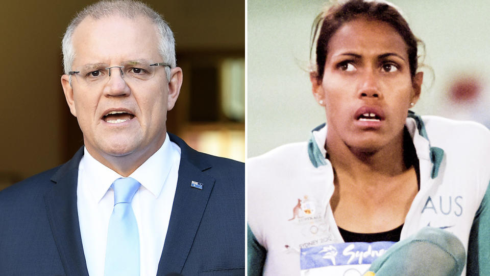 Cathy Freeman and Scott Morrison, pictured here in previous years.