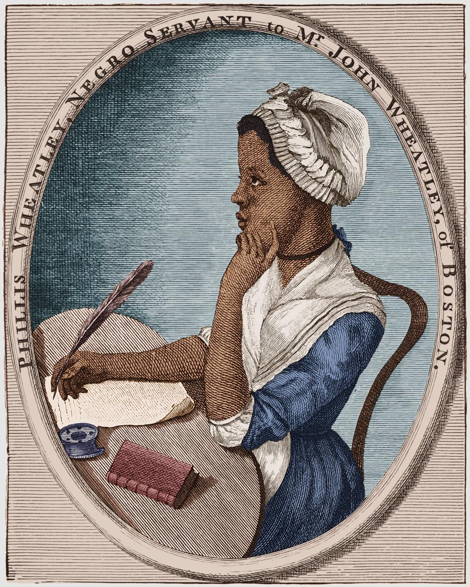 <a href="http://www.biography.com/people/phillis-wheatley-9528784" target="_blank">Wheatley</a> was a former slave who was kidnapped from West Africa and brought to America. She was bought by a Boston family and became their personal servant. With the aid of the family, she learned to read and eventually became one of the first women to publish a book of poetry in 1773.