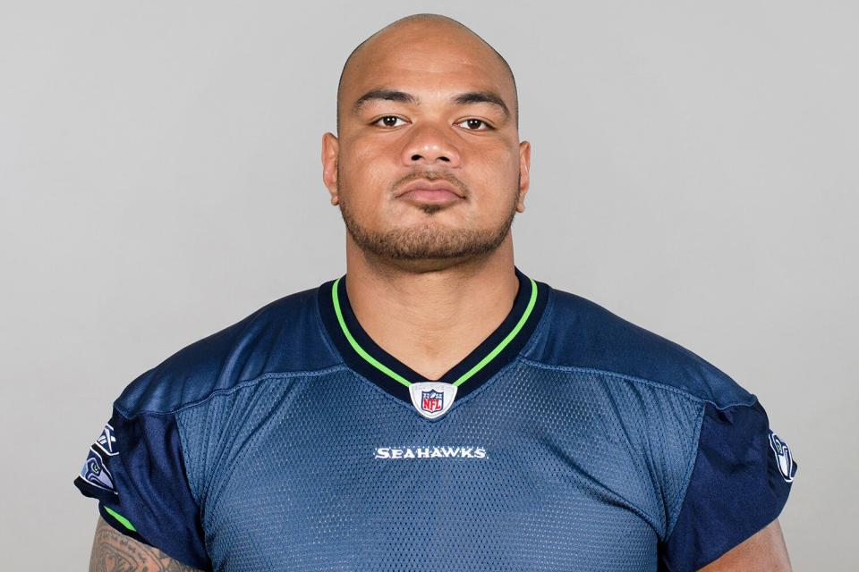 Junior Siavii of the Seattle Seahawks poses for his NFL headshot