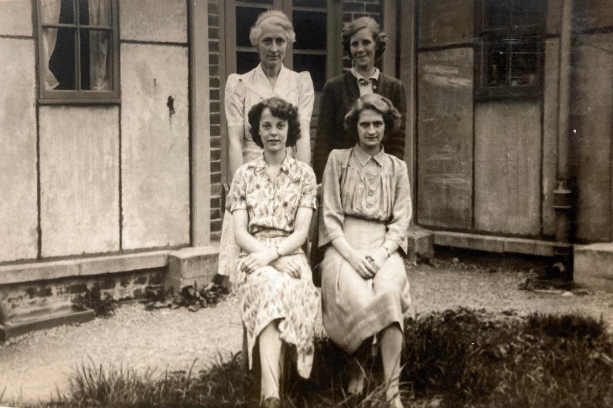 The school's first staff, back, Chrissie Horner and Abigail Smith and front, Rita Mayman and Elsie Edgar <i>(Image: Brougham Street Nursery School)</i>