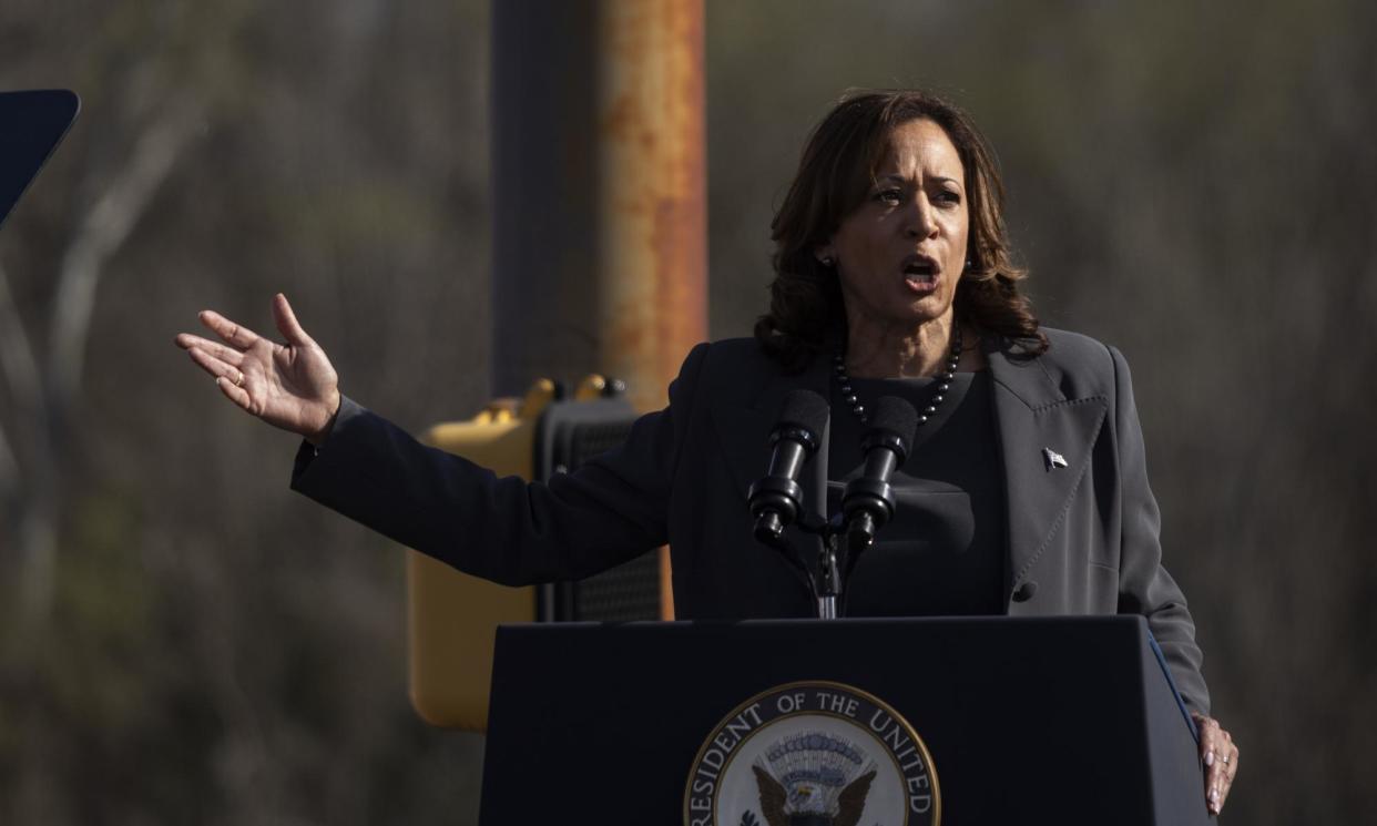 <span>Kamala Harris has issued forceful calls for a ceasefire in Gaza and criticised Israel’s prosecution of the war.</span><span>Photograph: Christian Monterrosa/UPI/REX/Shutterstock</span>