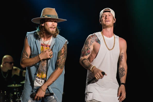 Florida Georgia Line's Brian Kelley and Tyler Hubbard have differing accounts of how the duo split up. - Credit: Gabriel Ford/Getty Images