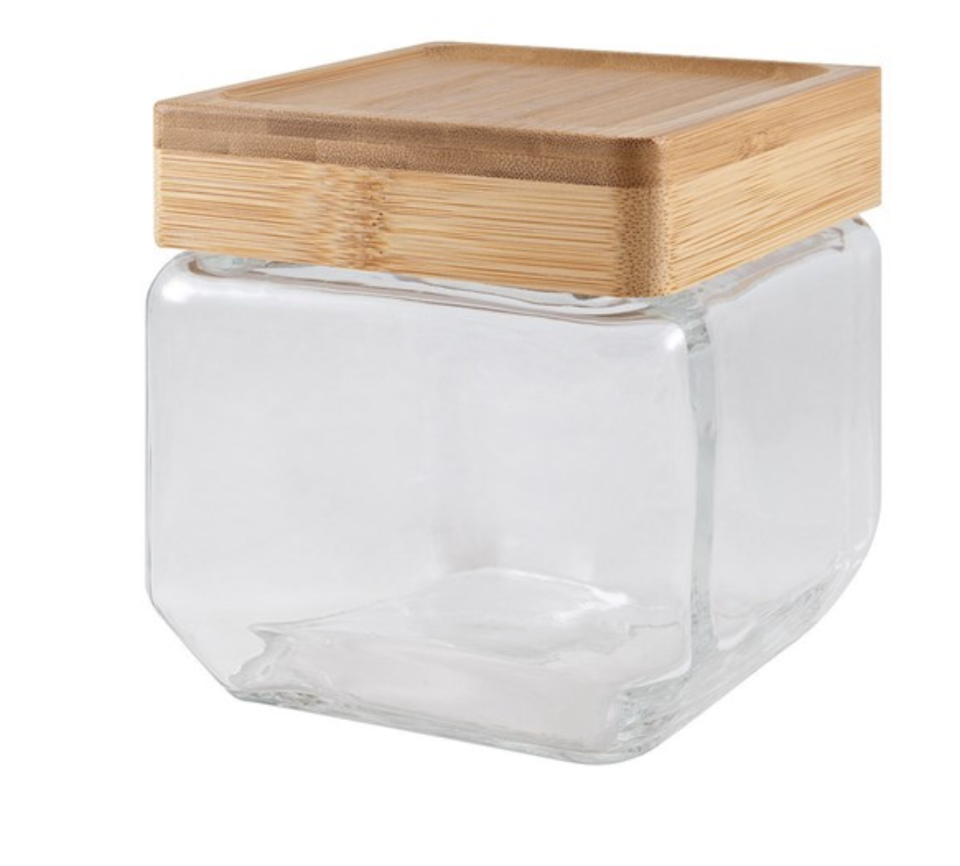 Scullery Bamboo & Glass Canisters come in a range of shapes and sizes