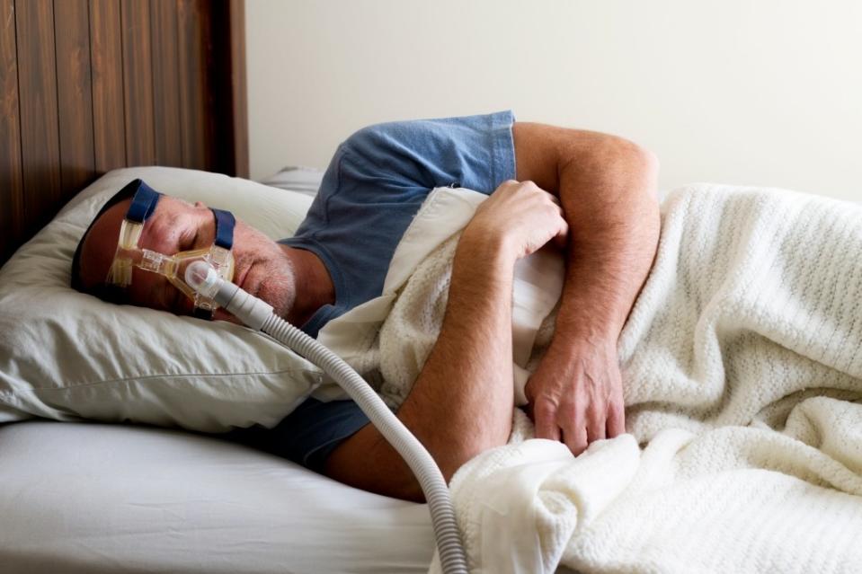 The most common treatment for sleep apnea is a CPAP machine. Getty Images/iStockphoto