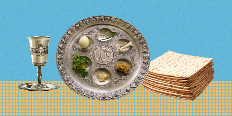 Each of the six items on the Seder plate have a specific meaning.  (TODAY Illustration / Getty Images)