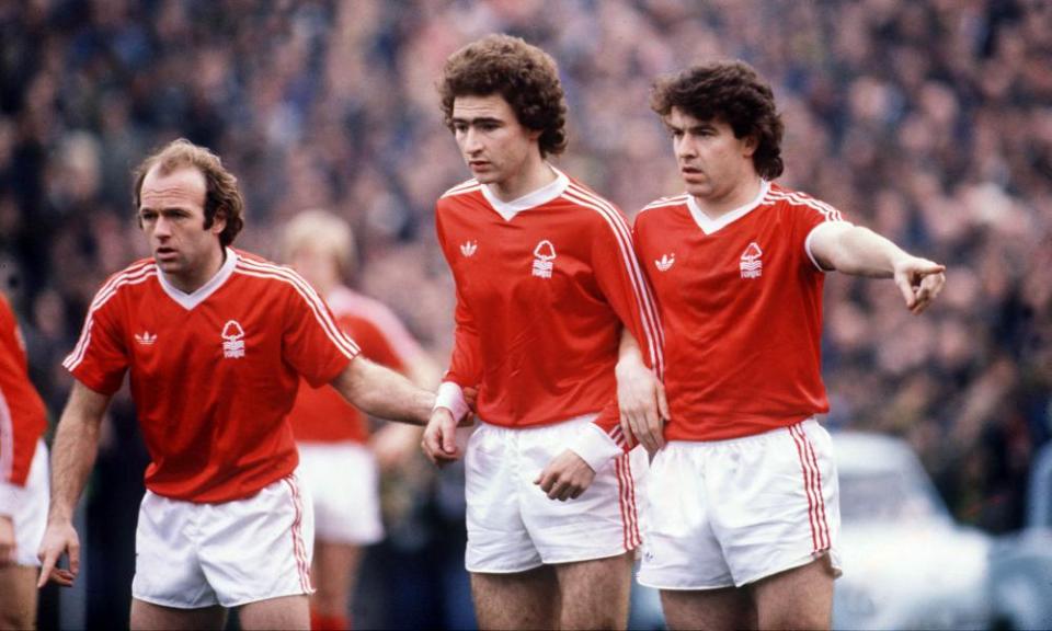 Martin O’Neill, centre, during his days as a Nottingham Forest player.