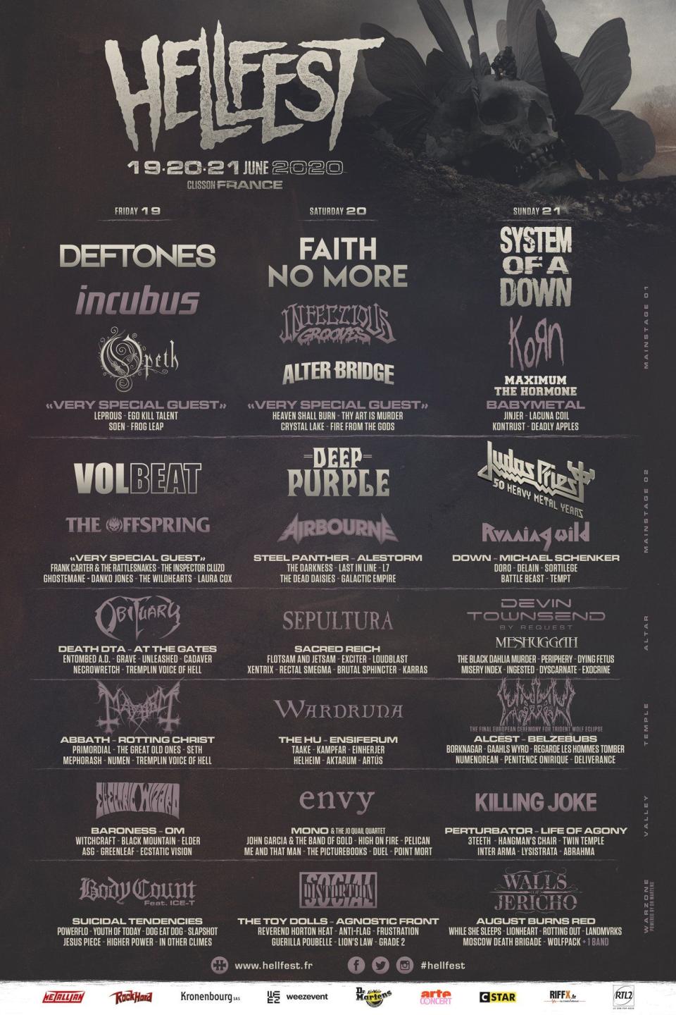 Hellfest 2020 lineup