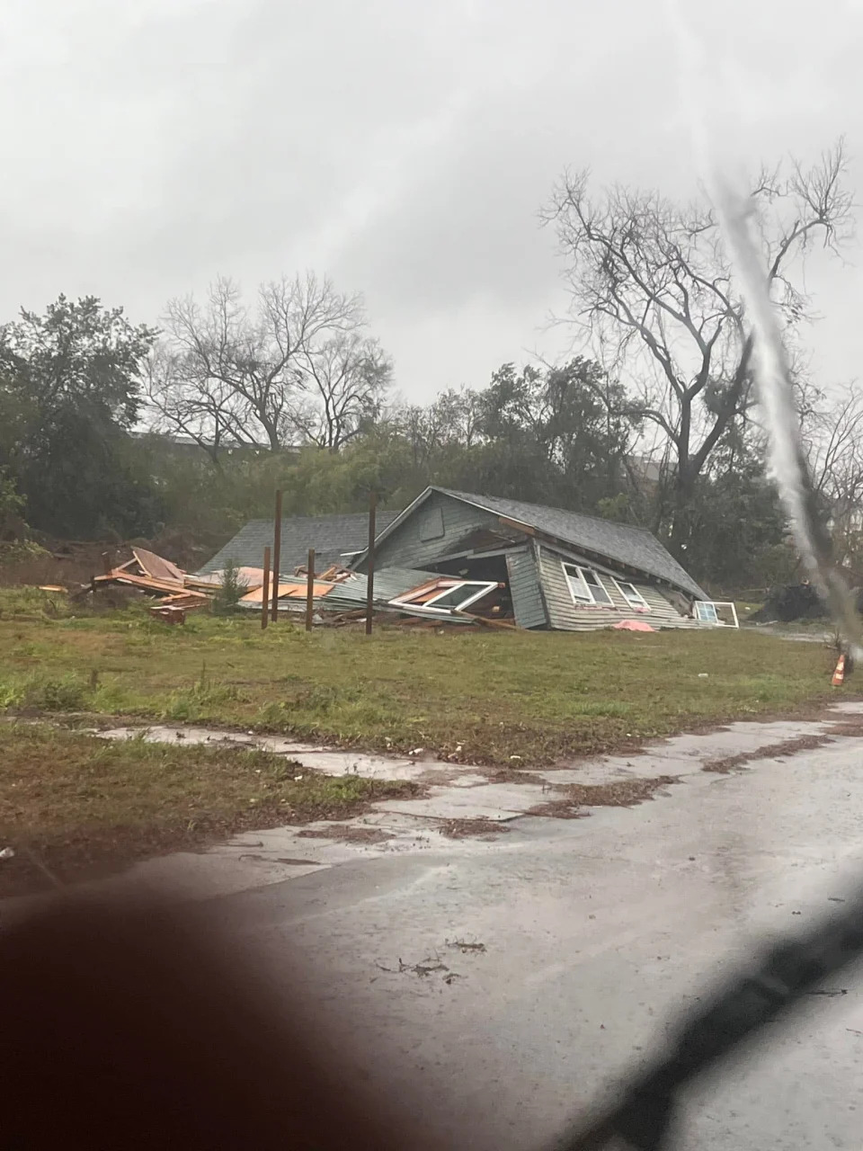 Other areas of town were damaged too.