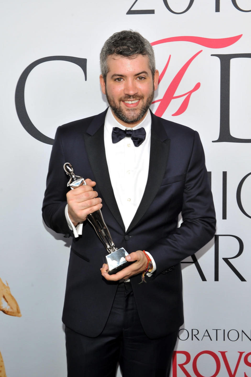 Brandon Maxwell, winner of the Swarovski Award for Womenswear.