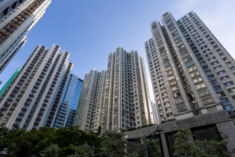 Hong Kong - August 22, 2021 : Taikoo Shing in Quarry Bay, Hong Kong. Taikoo Shing consists of 61 residential towers.