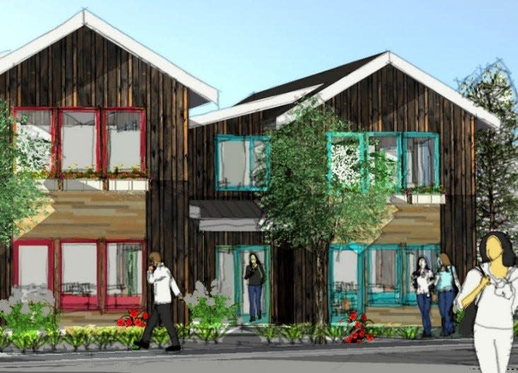 A concept sketch showing one of the "Nordic Cottages" planned along Lincoln Road in Poulsbo.