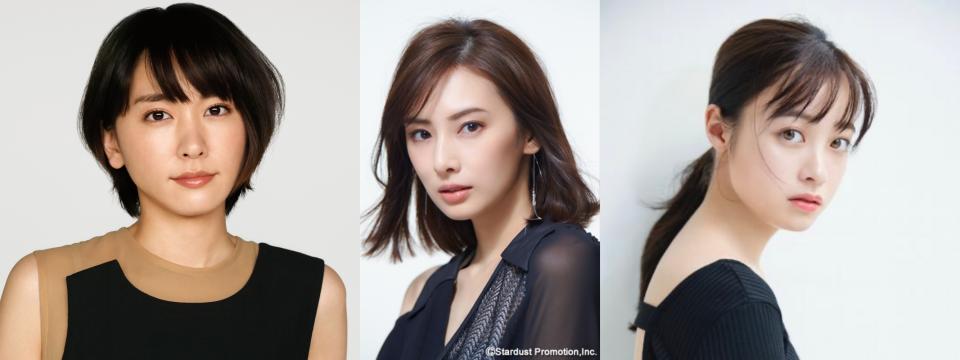 新垣結衣、北川景子、橋本環奈是日本女性最想成為的臉前三名。 圖／合成照