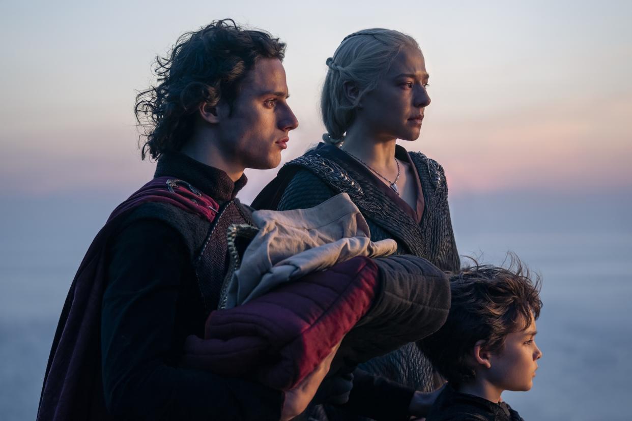  Jace and Rhaenyra look out onto the ocean from Dragonstone in House of the Dragon season 2. 