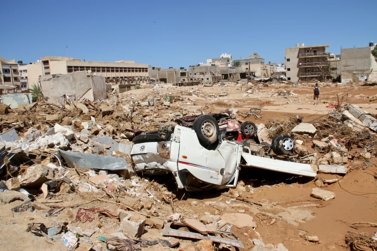 Flood damage in Derna  (AP)