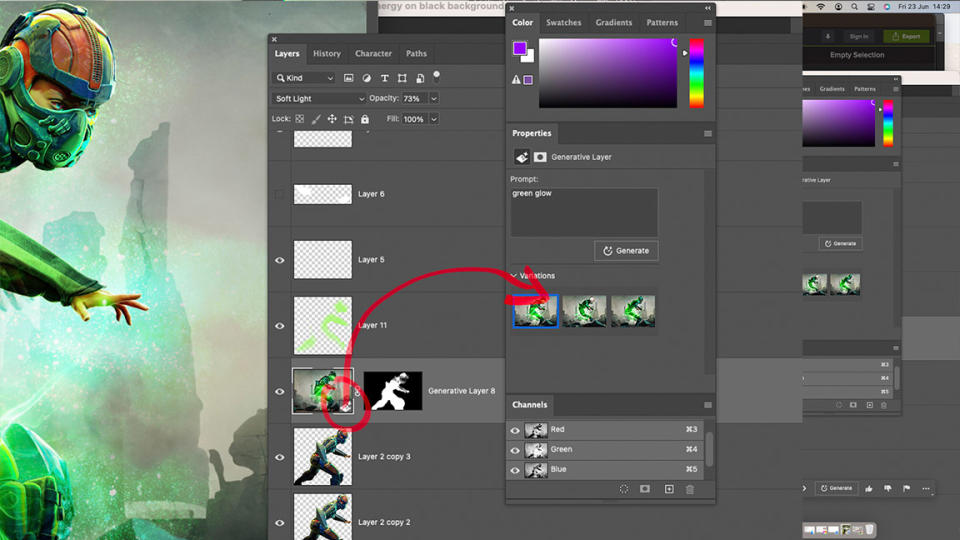 Combining Adobe Firefly and Photoshop; how to mix Adobe AI and Photoshop images