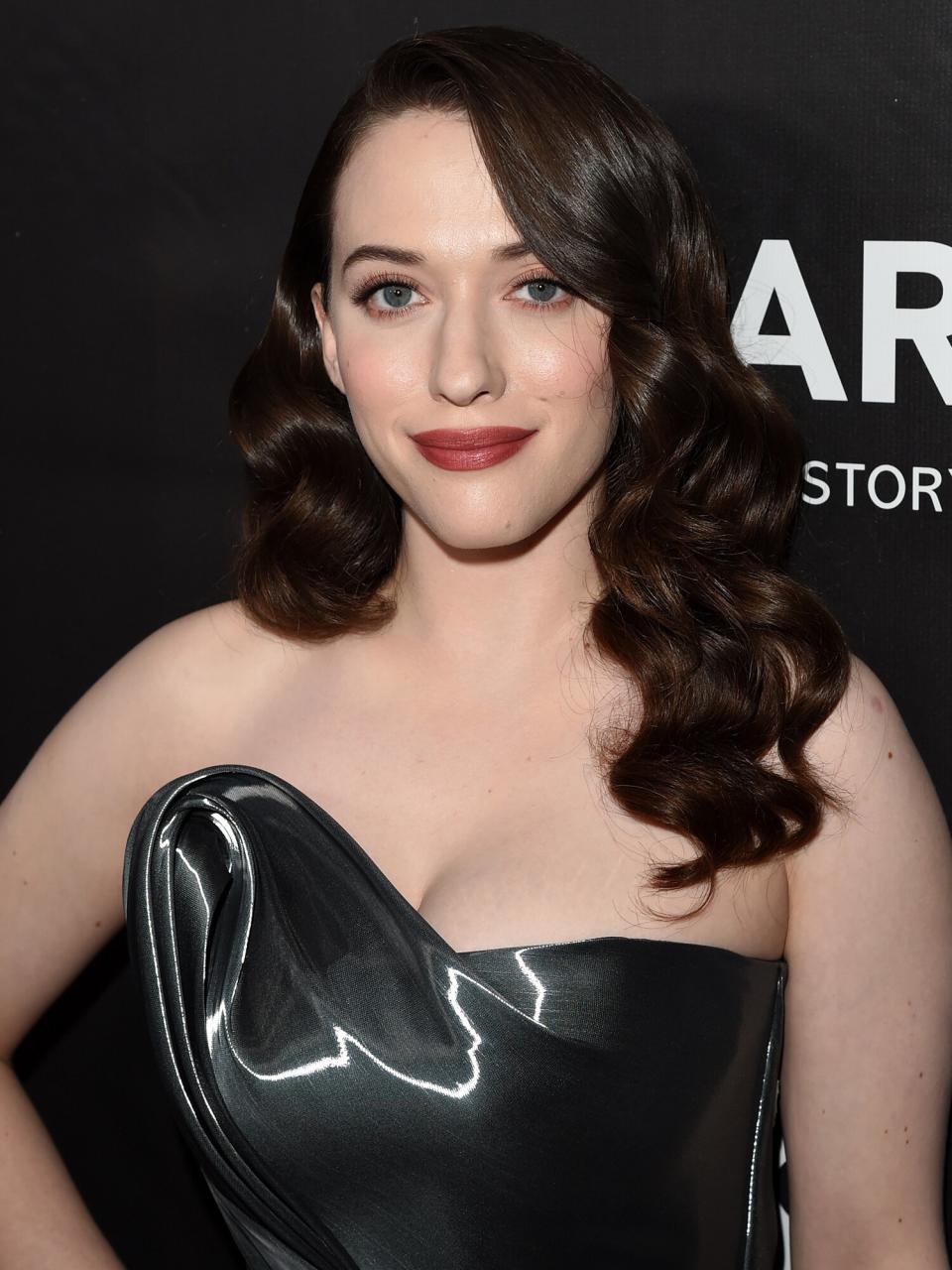 Kat Dennings attends amfAR LA Inspiration Gala honoring Tom Ford at Milk Studios on October 29, 2014 in Hollywood, California