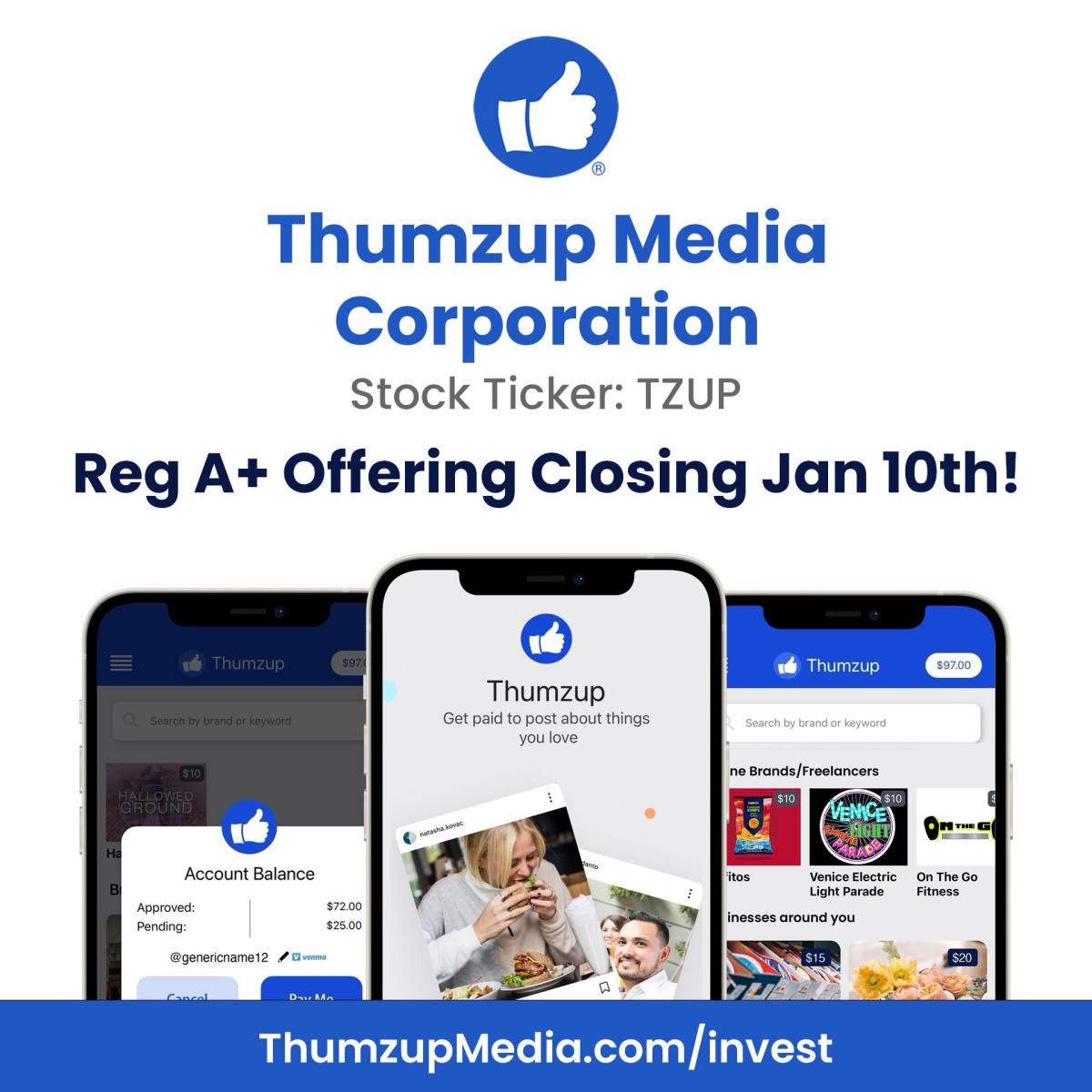 Thumzup® Comments on Report Showing Spending on Influencer Marketing Continues to Grow Faster than Social Media Ads